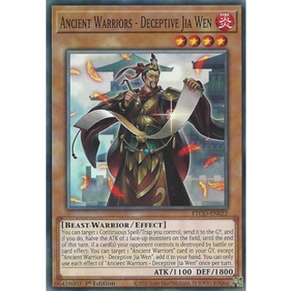 Thẻ bài Yugioh - TCG - Ancient Warriors - Deceptive Jia Wen / ETCO-EN022'