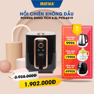 [Mã BMBAU300 giảm 10% đơn 499K] [Mã ELHADEV giảm 4% đơn 300K] Nồi Chiên Không Dầu POVENA dung tích 6.5L PVN-6519