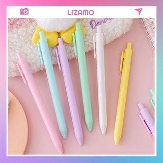 Bút bi nước mực gel LIZAMO, bút bi cute mực đen ngòi 0.5mm màu macaron dễ thương BB36