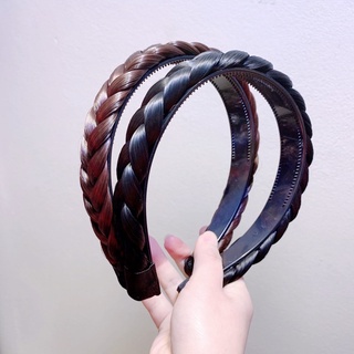 Bờm Cài Tóc Giả Bện Màu Đen Nâu Sang Trọng Thời Trang Dành Cho Nữ Size To