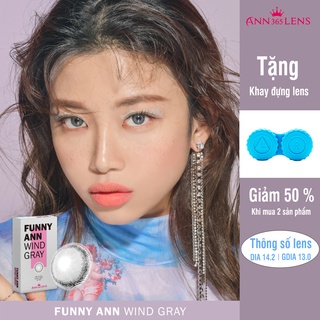 Kính áp tròng 1 tháng màu xám gió Wind Gray ANN365 cho mắt nhạy cảm đeo êm 12h