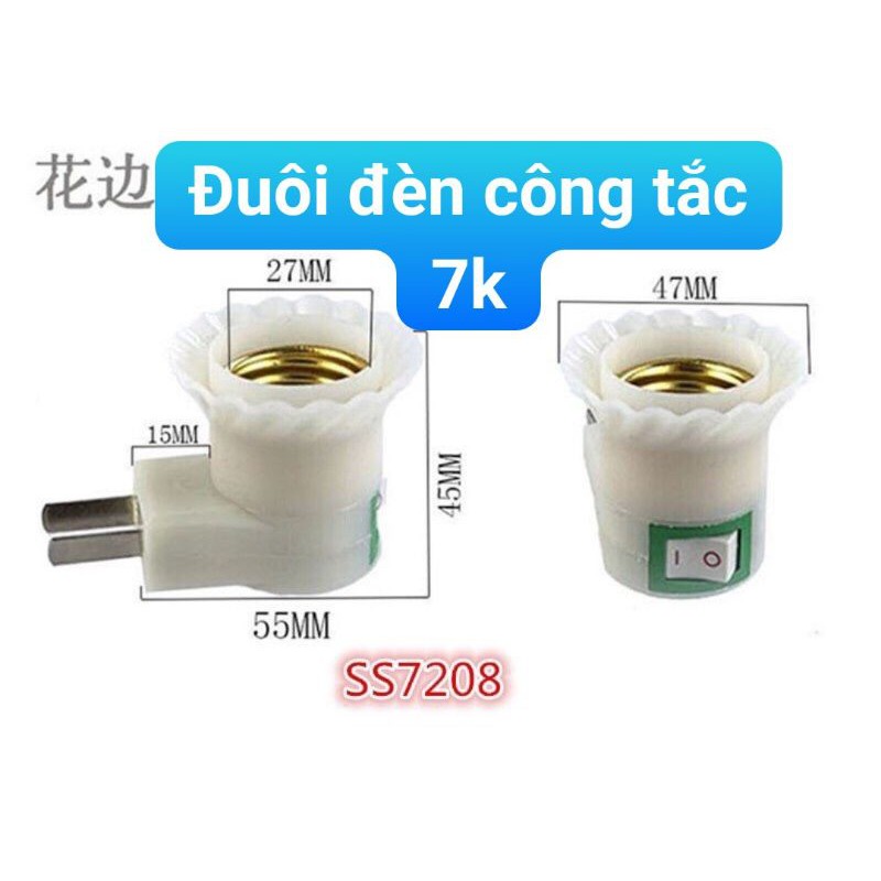 đuôi đèn công tắc e27