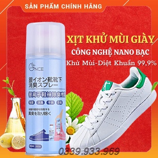 Xịt Khử Mùi Hôi Chân, Xịt Khử Mùi Giày Dép NaNo Bạc 260ml