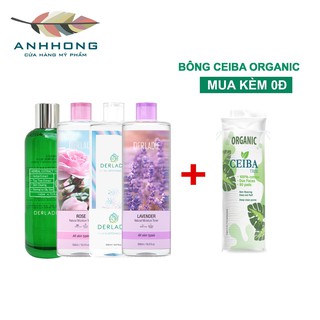 Nước Hoa Hồng Làm Sạch, Dưỡng Ẩm, Dịu Nhẹ Chiết Xuất Cây Phỉ Derladie Natural Witch Hazel Toner