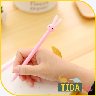 Bút Bi Nước Cute Hình Thỏ Con ⚡️ HOT TREND ⚡️ Bút Gel Ngòi 0,5mm Dễ Thương Giá Rẻ, Văn Phòng Phẩm TiDa Kids Shop