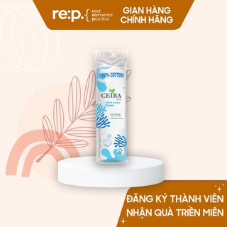 Bông Tẩy Trang Ceiba 100% Cotton Siêu Tiết Kiệm Dung Dịch 80 miếng