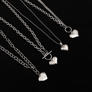 Dây Chuyền Nữ Hình Trái Tim Bằng Inox Chống Gỉ,Dây Chuyền Heart Nữ Tính Phong Cách Cơ Bản