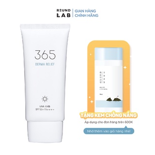 Kem chống nắng vật lý kiềm dầu dịu nhẹ Round Lab 365 Derma Relief Sun Cream SPF50+ PA++++ 50ml
