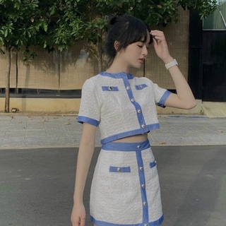 🦋Sét Áo Xốp Viền Kèm Chân Váy🦋