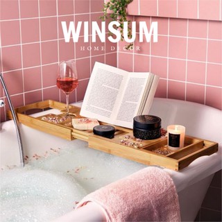 Kệ Đỡ Bồn Tắm, Khay Gác Bồn Tắm Sang Chảnh Để Nến Thơm, Rượu Vang (tặng khay để xà bông) - Winsum.decor