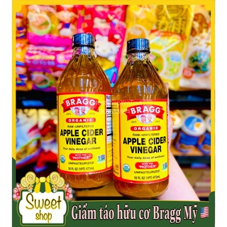 Giấm táo hữu cơ organic Bragg a 473ml USA