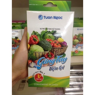 Găng tay nilon tự hủy sinh học (100c/hộp) - Hộp găng tay nilong