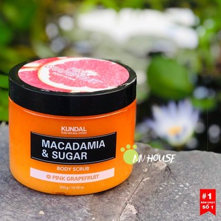 Tẩy da chết body Kundal Macadamia &amp; Sugar Body Scrub dưỡng ẩm, tẩy tế bào chết toàn thân cho cơ thể dạng hạt - NN HOUSE