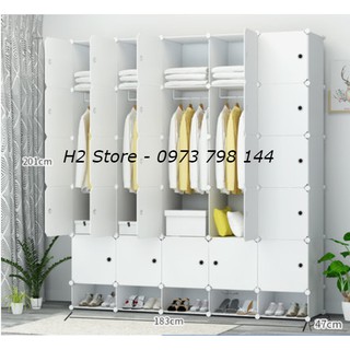 TỦ NHỰA ĐỂ ĐỒ ĐA NĂNG 25 Ô VÀ 5 Ô GIÀY CỬA TRẮNG ĐỤC LẮP GHÉP THÔNG MINH sâu 47cm