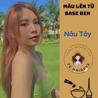(KHÔNG TẨY 100%) Thuốc Nhuộm Tóc NÂU TÂY tặng kèm oxy