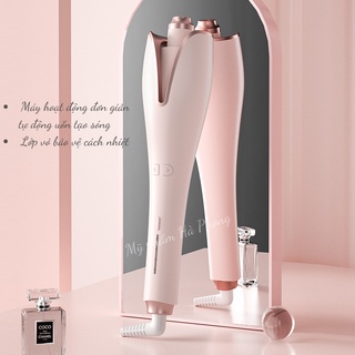 Máy Uốn Tóc Tự Động Xoay 360 Độ  XN-389- Máy Làm Tóc Xoăn Tự Động 2 Màu Hồng Xanh Công Nghệ Ion Âm Tạo Độ Âm