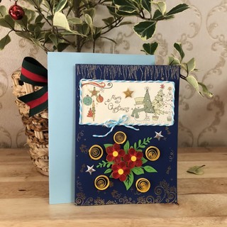 Thiệp Noel handmade giấy Quilling