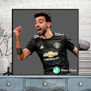 Tranh Canvas Cầu Thủ Bóng Đá Manchester United Bruno Fernandes Trang Trí