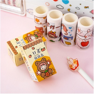 Cuộn washi tape hình  cô gái đáng yêu - băng keo trang trí dễ thương cute