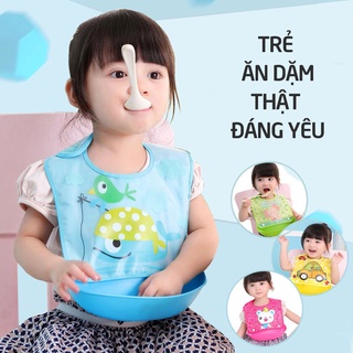 Yếm ăn dặm cho bé tháo rời hình thú