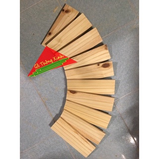Bó 10 tấm gỗ thông mới đẹp dài 30cm, rộng 9cm, dày 1.3cm dùng làm kệ, ốp tường, trang trí