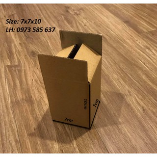 7x7x10 Combo 50 Hộp Carton - Gói Hàng Ship Cod, Hộp Giấy 3 Lớp