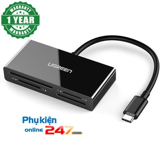 Đầu đọc thẻ nhớ USB 3.1 type C ogt tích hợp 4 cổng thẻ nhớ TF SD CF MS