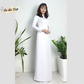 ÁO DÀI TRẮNG HỌC SINH ĐI HỌC TRUYỀN THỐNG MAY SẴN LỤA TÂY THI (ảnh thật kèm video)