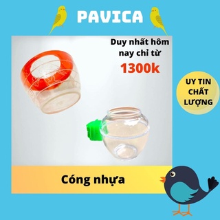 Cóng chào mào, cóng khuyên nhựa PAVICA cao cấp chắc chắn bền bỉ 2 màu xanh và đỏ (1 chiếc)