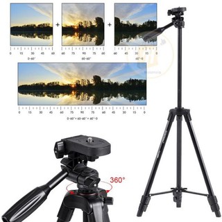 Chân máy ảnh, điện thoại Tripod YT-5208 cao tối đa 125cm - tặng kèm remote và đầu kẹp điện thoại