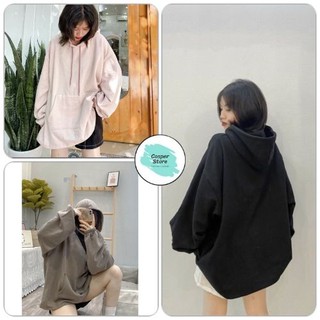 Áo Hoodie Trơn Nữ Pastel ⚡ Casper.Store | FREESHIP | ⚡ Áo nỉ dài tay form rộng thiết kế trẻ trung, basic