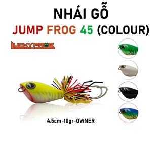 NHÁI GỖ JUMPFROG 45 COLOR - MỒI GIẢ CÂU LURE CÁ LÓC LUCKY THÁI LAN - 4.5CM 8GR