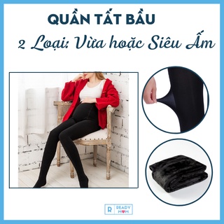 Quần Tất Bầu Dai | Mềm Mịn | Không Xù | Màu Đen | Ba Phân Loại Dày Vừa Hoặc Siêu Ấm Áp | RQ03 Hàng Trung Quốc