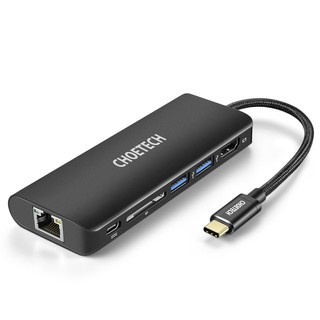 Bộ chuyển đổi đa năng Choetech USB HUB USB-C (HUB-M05BK)