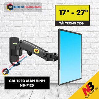 Giá treo màn hình máy tính NB-F120 17 - 27 Inch - Gắn Tường Xoay 360 Độ - Điều Chỉnh Cao Thấp