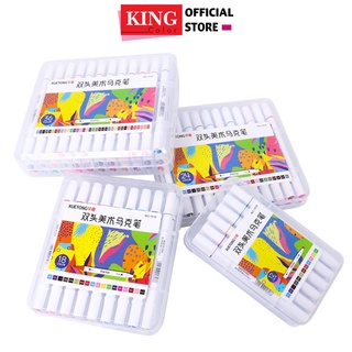Bút màu dạ Marker hai đầu chuyên nghiệp họa cụ tô màu dạ vẽ tranh anime Bộ 12/18/24/36 màu