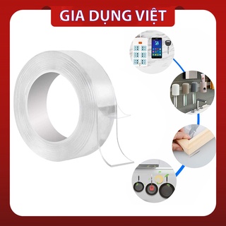 Băng Dính Nano Dán 2 Mặt Trong Suốt/ Băng Keo 2 Mặt Đa Năng Siêu Chắc