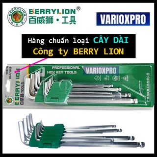 Lục giác loại DÀI 9 cây đầu bi Chính hãng Berry Lion