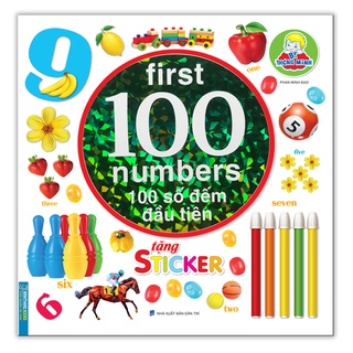 Sách - Bé thông minh first 100 number - 100 số đếm đầu tiên (tặng sticker)