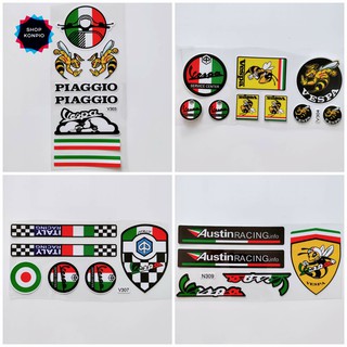 Bộ Tem Sticker Dán Xe Vespa Cao Cấp Chống Thấm Nước, Chống Bay Màu