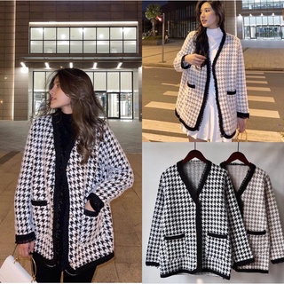 [Ảnh thật/Video] Áo Khoác Dạ Tweed Phong Cách Ulzzang, Áo Khoác dạ Viền Voan hàng Quảng Châu - Dorita Boutique