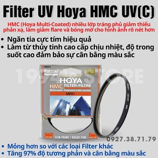 Kính Lọc Filter UV Hoya HMC UV(C) Made in Japan đầy đủ kích cỡ 39mm 43mm 46mm 49mm 52mm 55mm 58mm 62mm 67mm 72mm 77mm 82