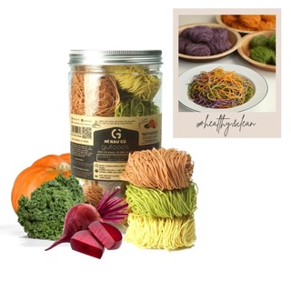 Mì rau củ GUfoods (mì rau má / mì mix / mì bó xôi/ mì cải kale, mì xanh) - Giàu chất xơ, Tự nhiên (100g/200g/400g/25g)