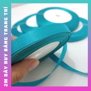 Ruy băng lụa trang trí  bản rộng 1cm/2cm/4cm đủ màu sắc và sticker bông hoa trang trí quần áo