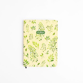 Sổ tay Crabit La Fleur - ruột kẻ ngang - lá xanh (1002)