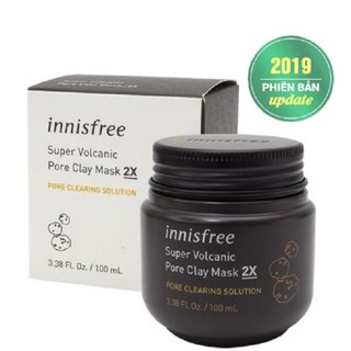 [MẪU MỚI 2019] Mặt Nạ Tro Núi Lửa Innisfree Super Volcanic Pore Clay Mask 2X 100ml