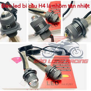 Đèn Trợ Sáng Led Bi Cầu Chân H4 gắn trực tiếp vào Chóa đèn Siêu Sáng Cos Vàng Pha Trắng