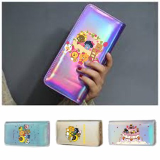 Ví bé đào hologram VHI10 ví dẹt thời trang nhiều ngăn ví dáng dài cute dễ thương