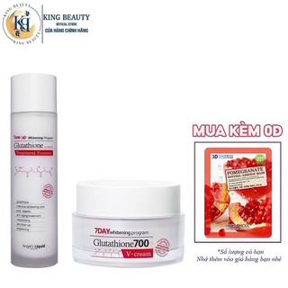 Combo Dưỡng Da Trắng Sáng Angel's Liquid 7DAY Whitening Program Glutathione 700V ( Toner 150ml + Cream 50ml)