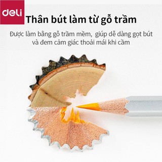 Bút chì màu nước cao cấp Deli - Có kèm cọ tán - Bộ 24/36/48 màu - 6521/6522/6523/6524 [Deli]